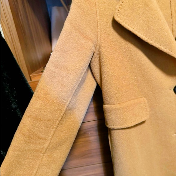 Korean Clothing- Tan Handmade Wool Coat - Picture 6 of 7